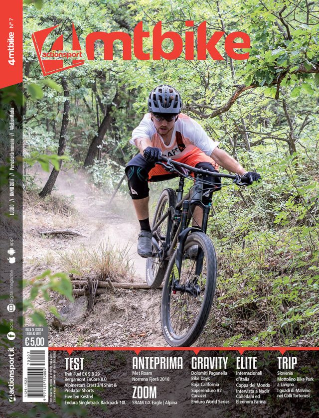 La cover del numero di Luglio 2017 di 4Mtbike
