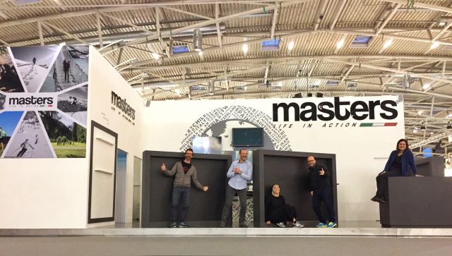 Il team di Masters al gran completo, prima dell'apertura della recente fiera ISPO di Monaco di Baviera dello scorso febbraio