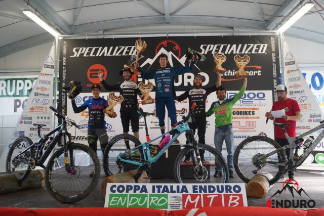Il podio Open Men: 4° Mirco Vendemmia, 2* Alex Lupato, 1° Matteo Berta, 3° Denny Lupato, 5° Davide Sottocornola