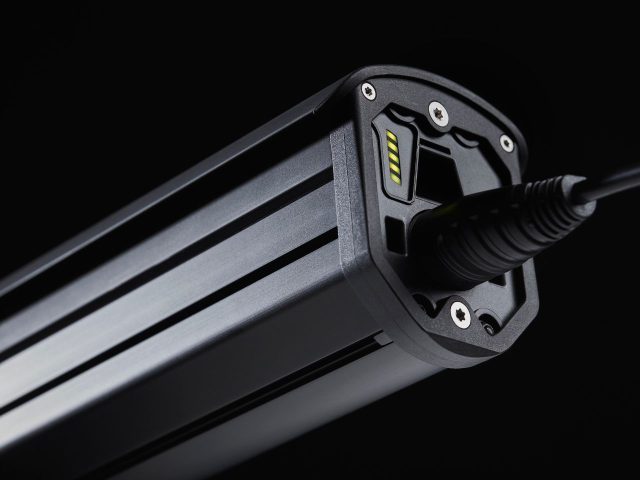 La batteria Bosch da 625 Wh integrata sulla Trek Powerfly Hardtail