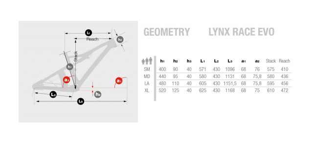 BH Lynx Race Evo - geometria