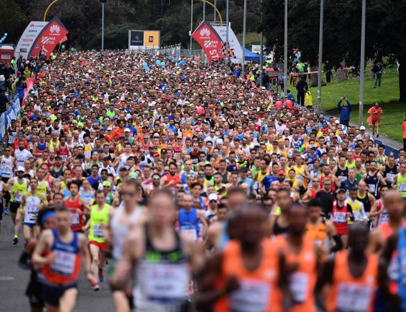 Nella foto di Alfredo Falcone / La Presse la 45esima edizione della RomaOstia Half Marathon che fa parte della ROMA VIRTUAL 2021