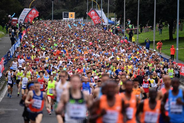 Nella foto di Alfredo Falcone / La Presse la 45esima edizione della RomaOstia Half Marathon che fa parte della ROMA VIRTUAL 2021