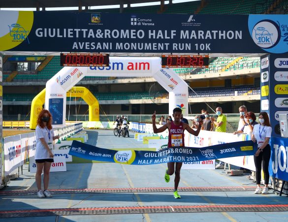 14^ Giulietta&Romeo Half Marathon a Eyob Faniel, vincitore autorevole in preparazione Tokio 2020