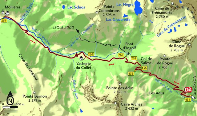 vésubie valdeblore turismo - mappa Boréon