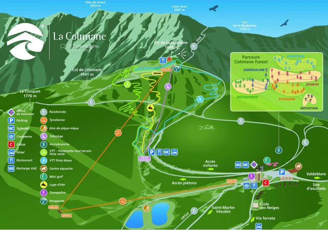 vésubie valdeblore turismo - mappa La Colmiane