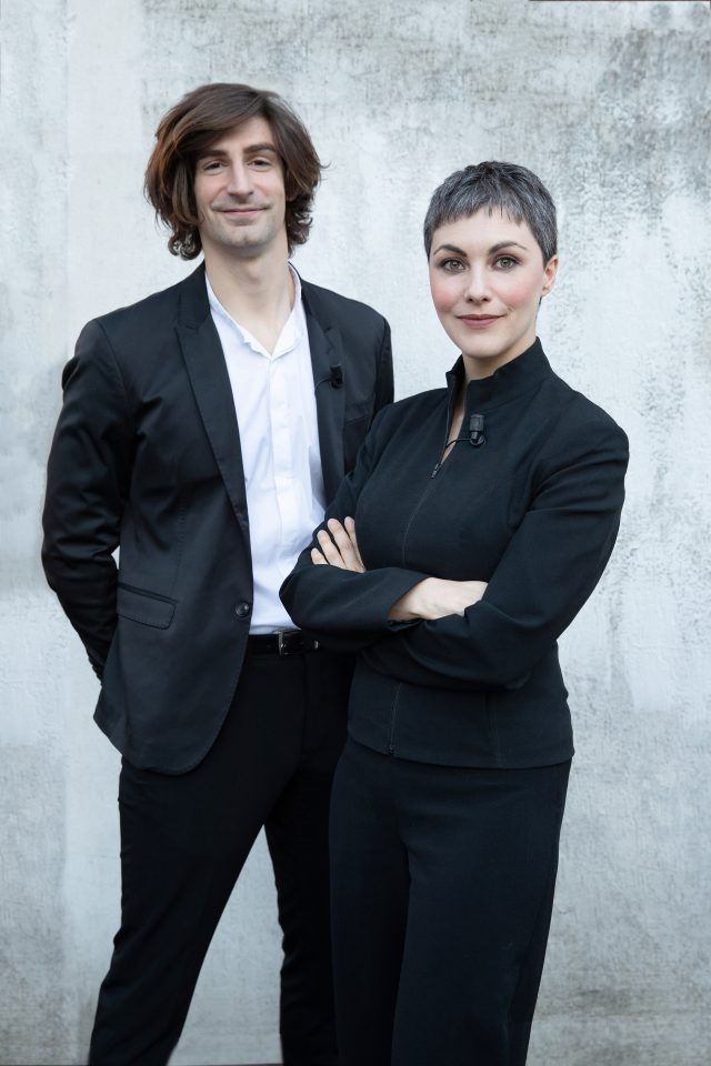 I due conduttori Chiara Severgnini e Lorenzo Luporini