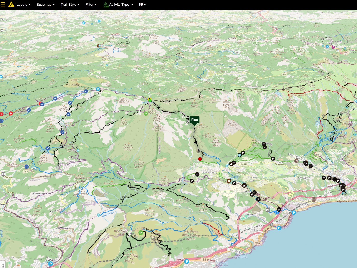 Come leggere una mappa e seguire un percorso MTB - Trailforks 3D Map