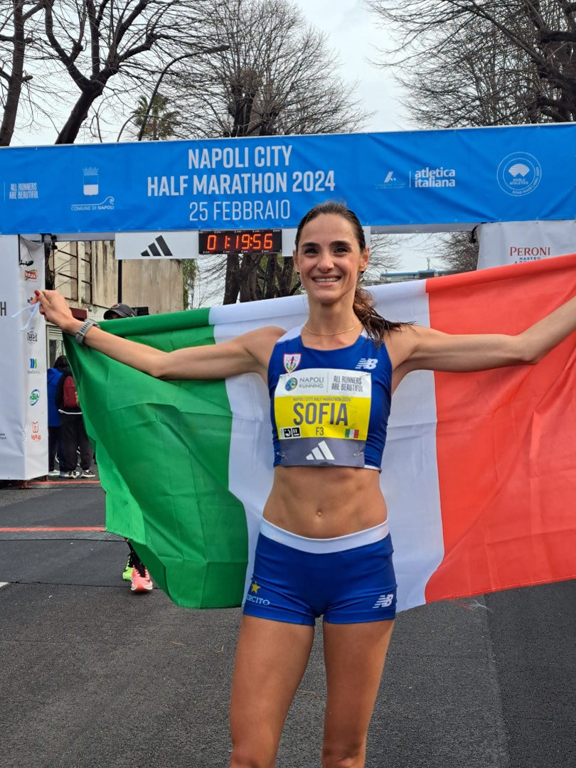 Sofiia Yaremchuk alla Napoli Half Marathon