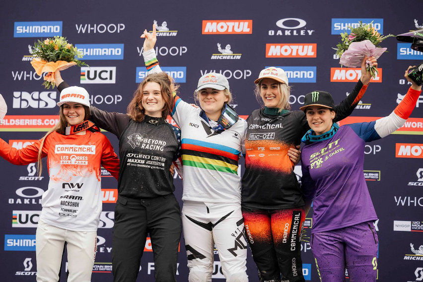 dh world cup leogang - holl - podio elite women