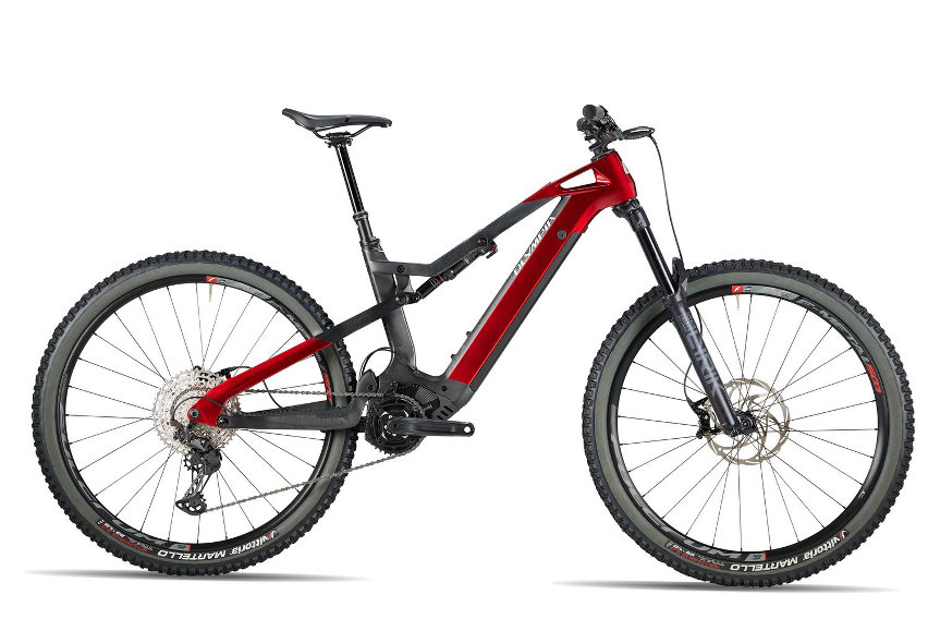 olympia nitro - emtb con motore polini - Rosso Metallizzato / Carbonio