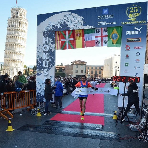 Luca Parisdi, vincitore delle XXV Maratona di Pisa