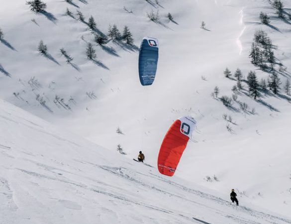 Inverno, tempo di Snowkite con Ozone Explore V3