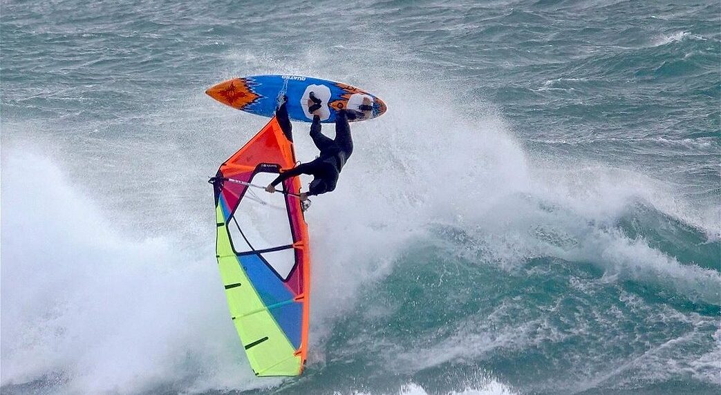 Antoine Martin con Quatro e Goya Windsurfing