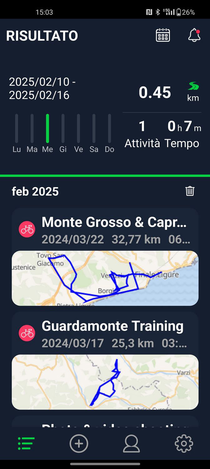 bryton rider 460 ciclocomputer gps in test - attività 01