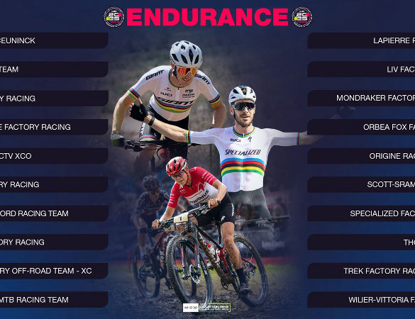 UCI presenta i team Endurance per Mountain Bike World Series 2025