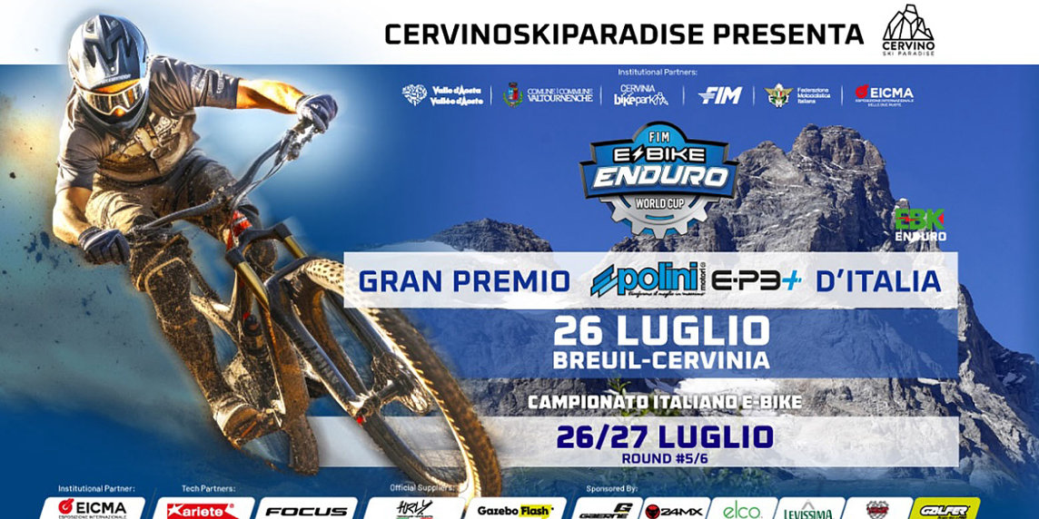 Gran Premio Polini d’Italia FIM Ebike Enduro a Cervinia il 26 luglio