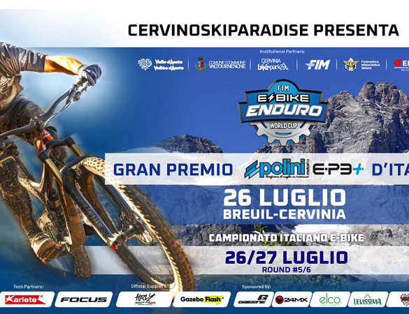 Gran Premio Polini d’Italia FIM Ebike Enduro a Cervinia il 26 luglio