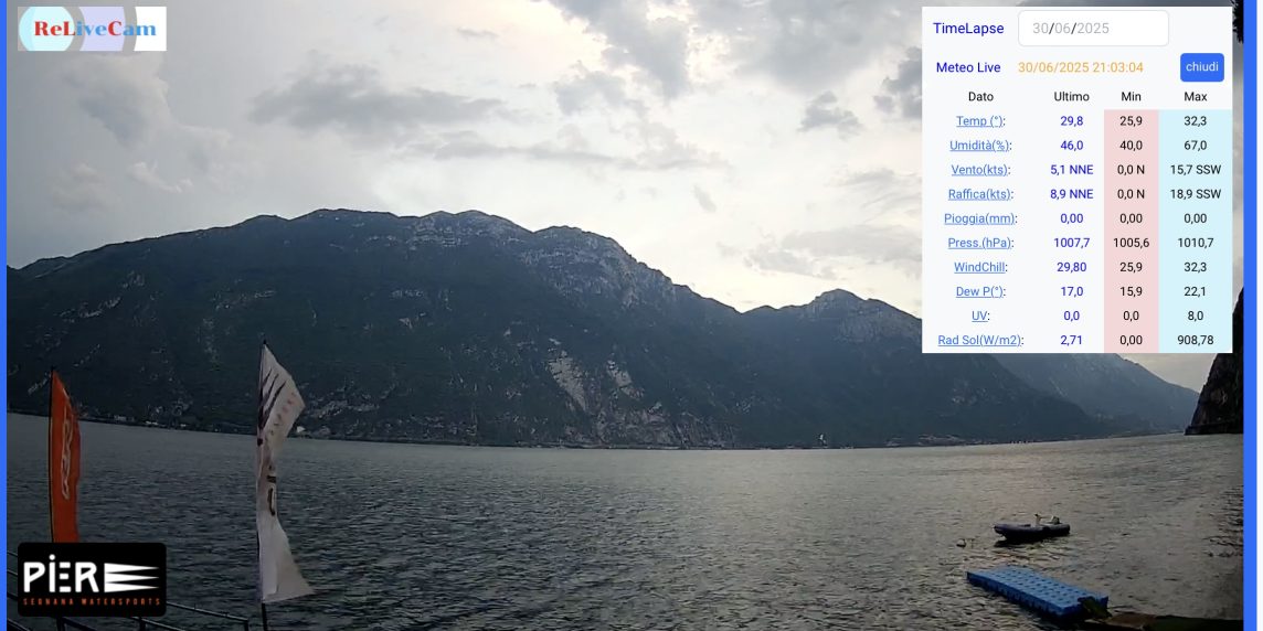 Nuova stazione meteo al Pier Watersports Center
