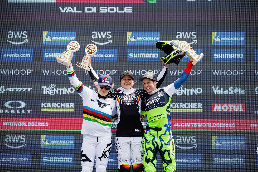world cup dh 2025 val di sole - podio elite women