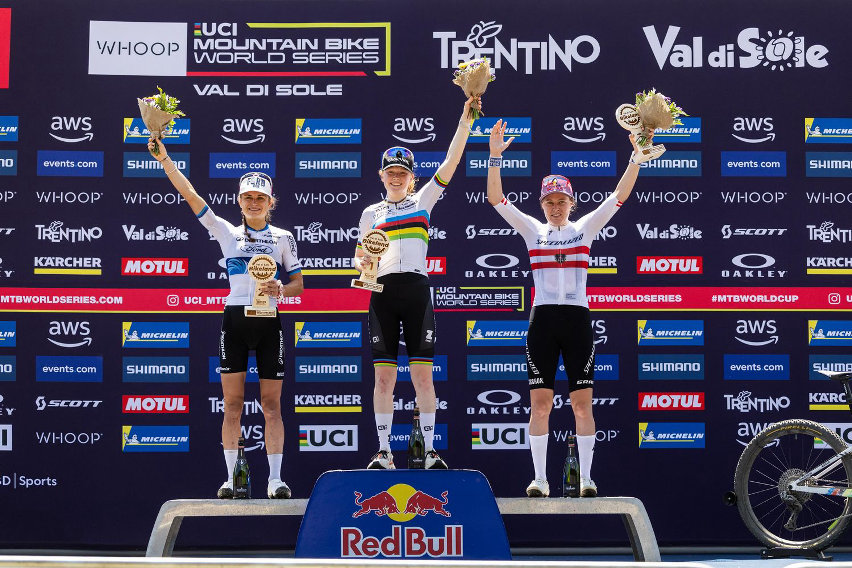world cup xco val di sole - podio elite women