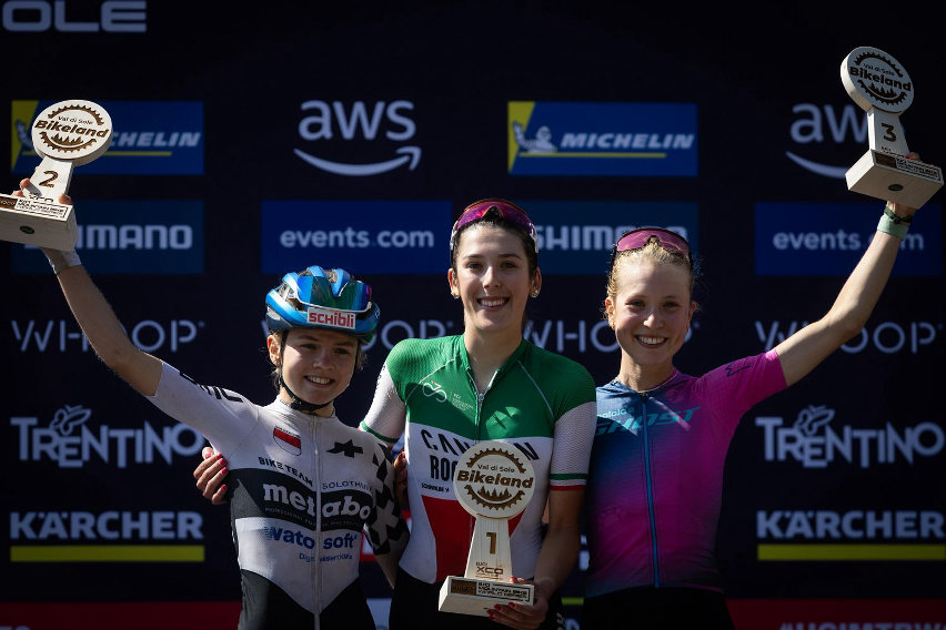 world cup xco val di sole - podio u23 women