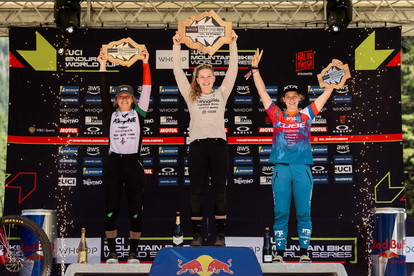 enduro world cup 2025 val di fassa report - podio femminile