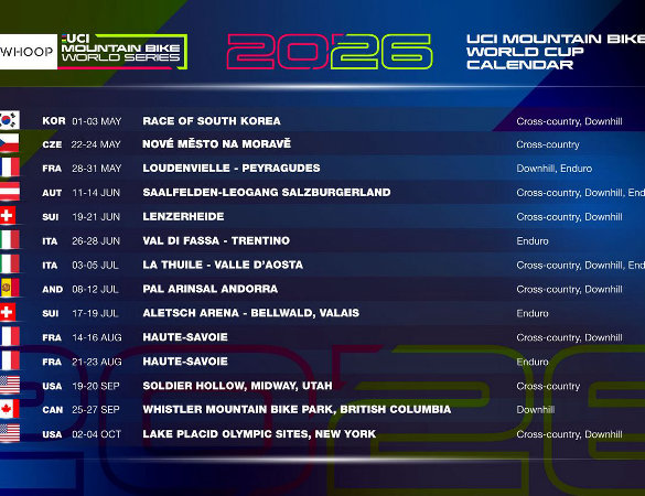 uci mountain bike world series 2026 calendario - cover