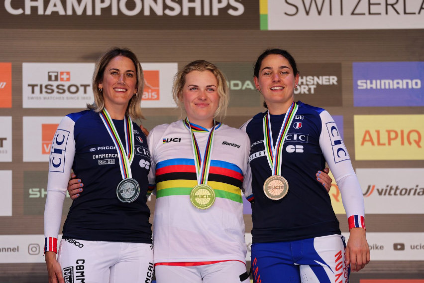 mondiali dh 2025 champery - podio elite women