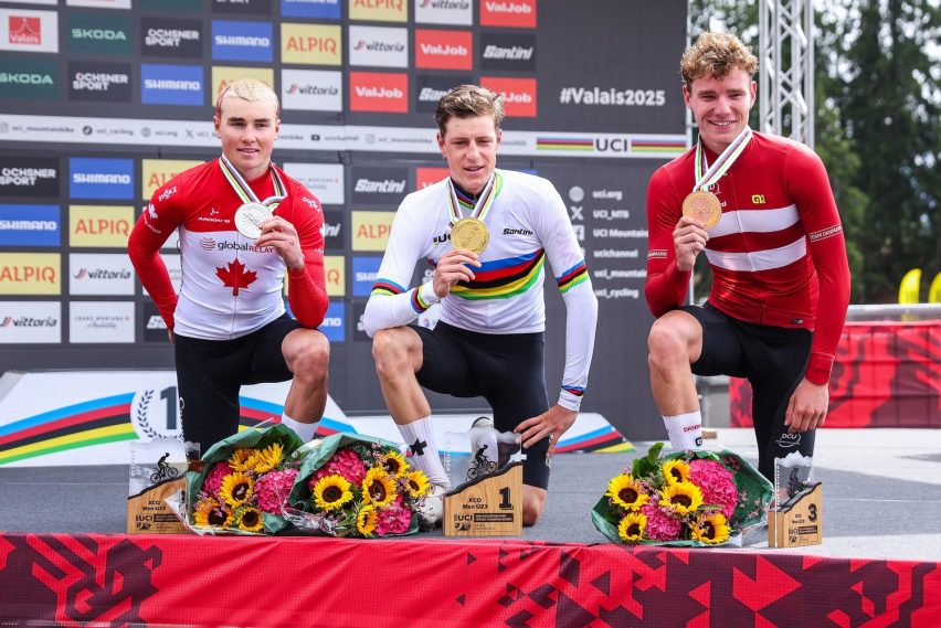 mondiali mtb 2025 - xco u23 men - podio