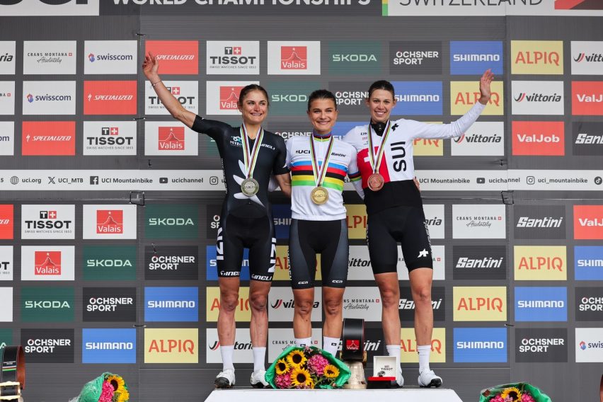 mondiali mtb 2025 - xco elite women - podio