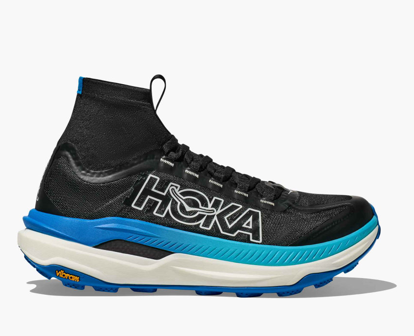 Nella foto HOKA Tect5on X3, la calzatur da trail running x lunghe distanze utilizzata da Francesco Puppi in tutte le vittorie più recenti.