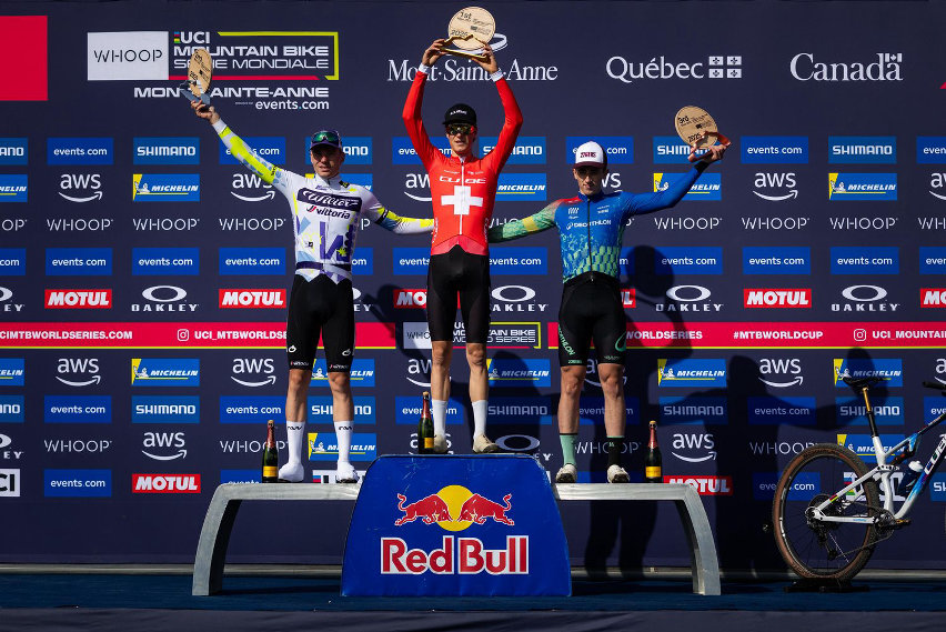 world cup xcc mont-sainte anne 2025 - podio u23 men