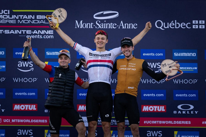 world cup xco mont-sainte anne 2025 - podio elite men