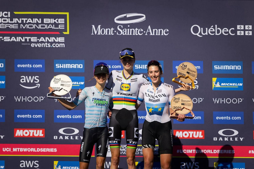 world cup xco mont-sainte anne 2025 - podio u23 women