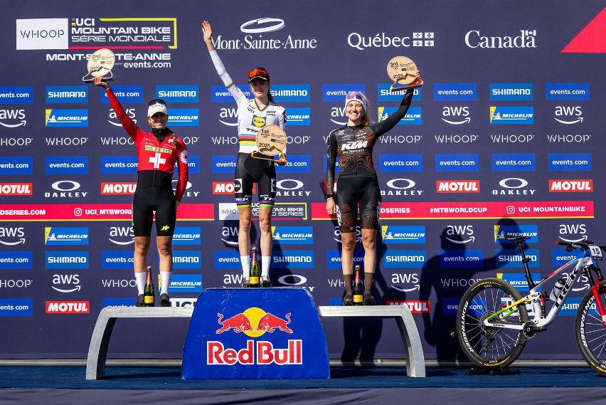 world cup xcc mont-sainte anne 2025 - podio u23 women
