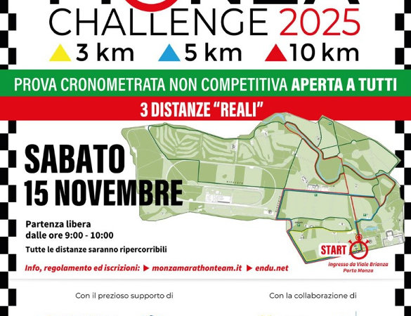 Monza Challenge 2025: il Parco di Monza tra cronometro e solidarietà