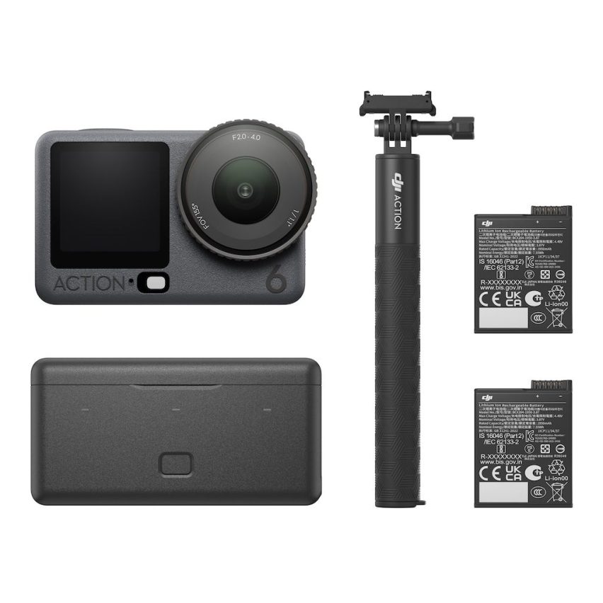 DJI Osmo Action 6 - action cam apertura variabile e sensore 1" - kit 01