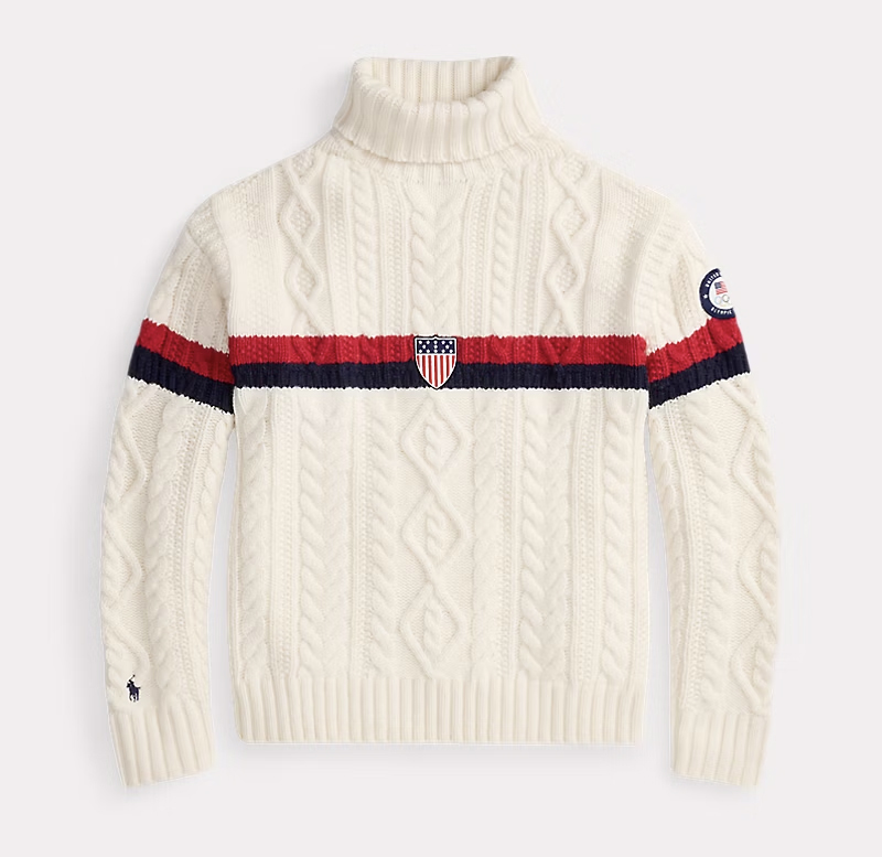 Maglia dolcevita unisex in lana Team USA