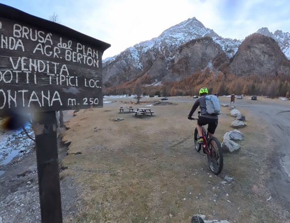 Valle Argentera in e‑bike: tra larici dorati e neve croccante