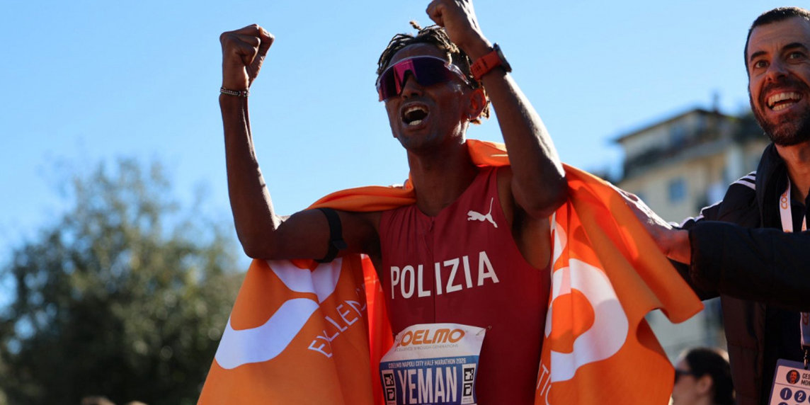 Yeman Crippa record italiano alla Coelmo Napoli City Half Marathon
