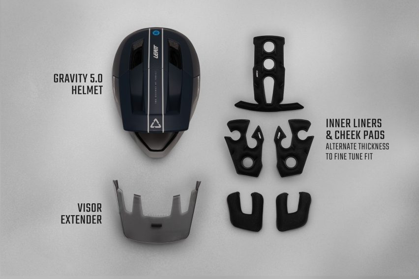 Casco integrale MTB Leatt Gravity 5.0 - kit