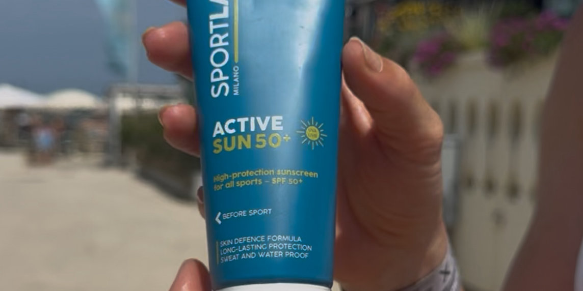 ACTIVE SUN 50+ di Sportlab, la crema solare per fare sport!