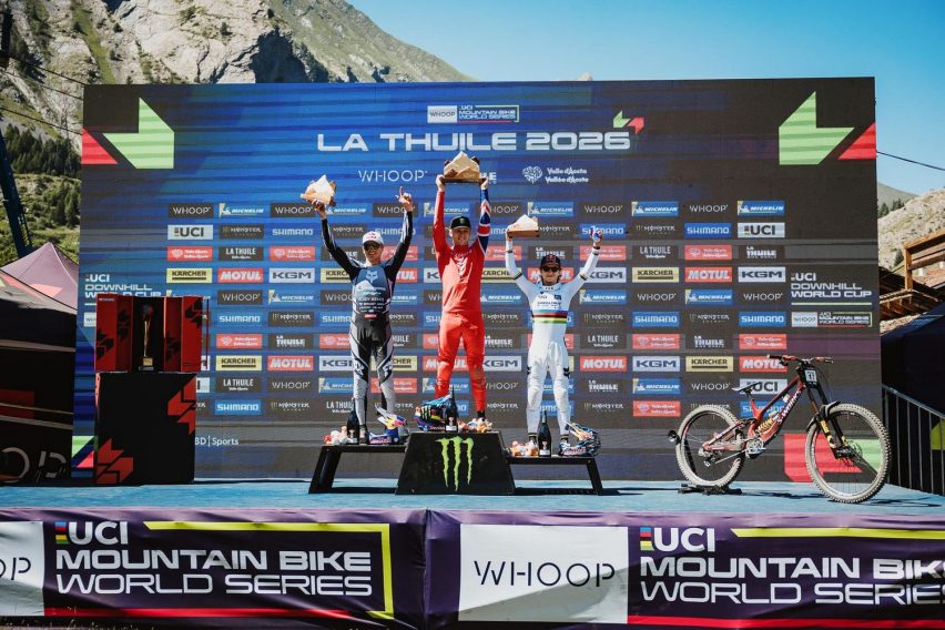 La Thuile MTB World Cup - DH - podio Elite Men