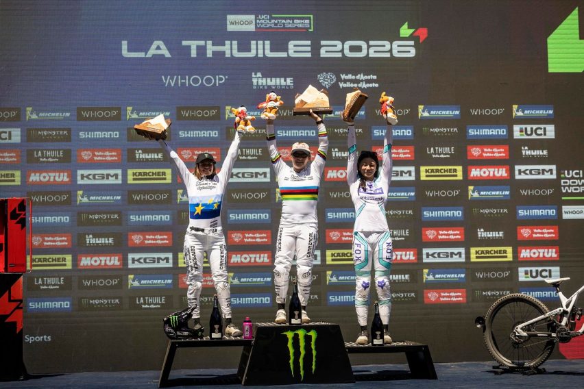 La Thuile MTB World Cup - DH - podio Elite Women