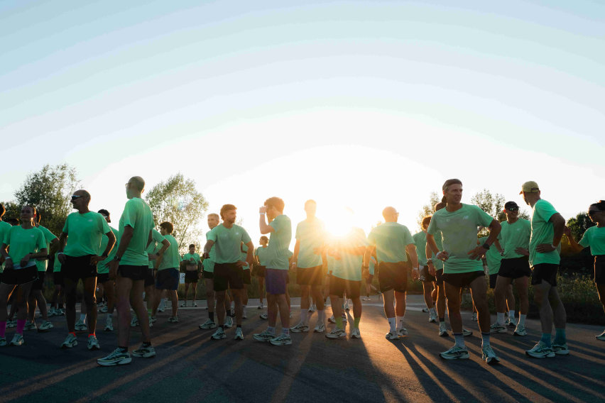 "Community running Vicenza durante l'evento New Balance"