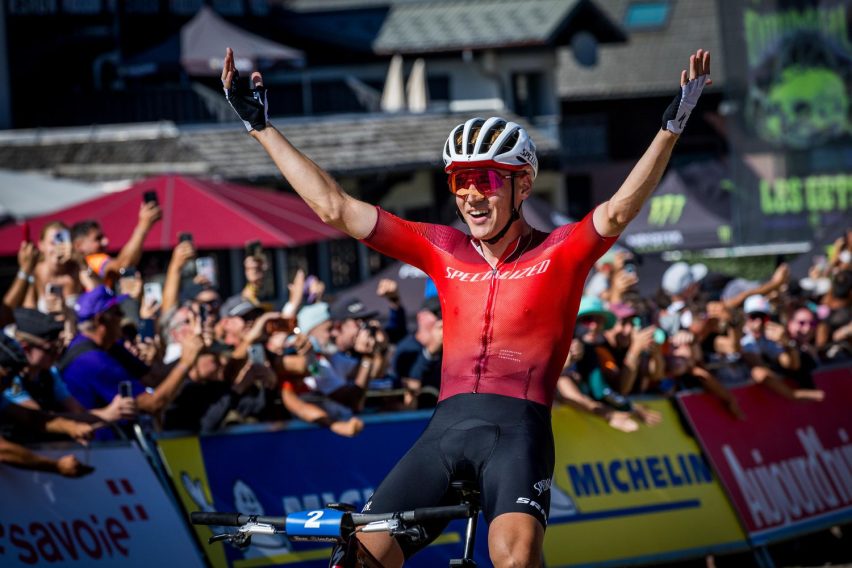 world cup xco 2026 les gets - adrien boichis arrivo