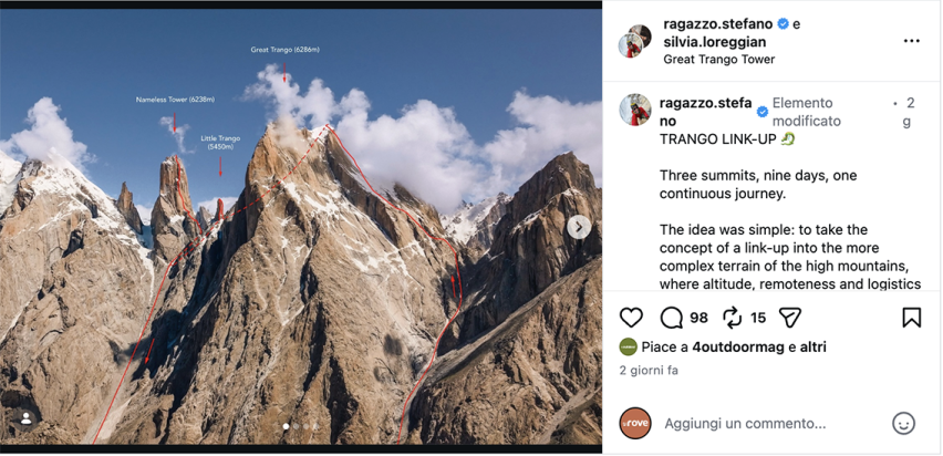 Stefano Ragazzo Silvia Loreggian Trango Link-Up