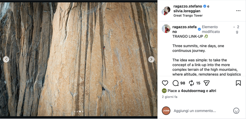 Stefano Ragazzo Silvia Loreggian Trango Link-Up