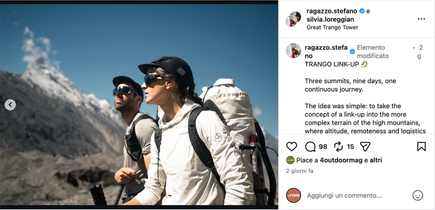Stefano Ragazzo Silvia Loreggian Trango Link-Up